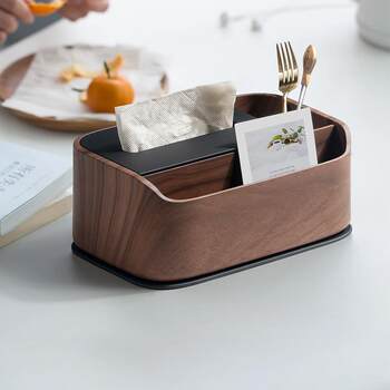 Creative living room high-end light luxury hotel multi-function tissue box storage two-club remote control key drawer box