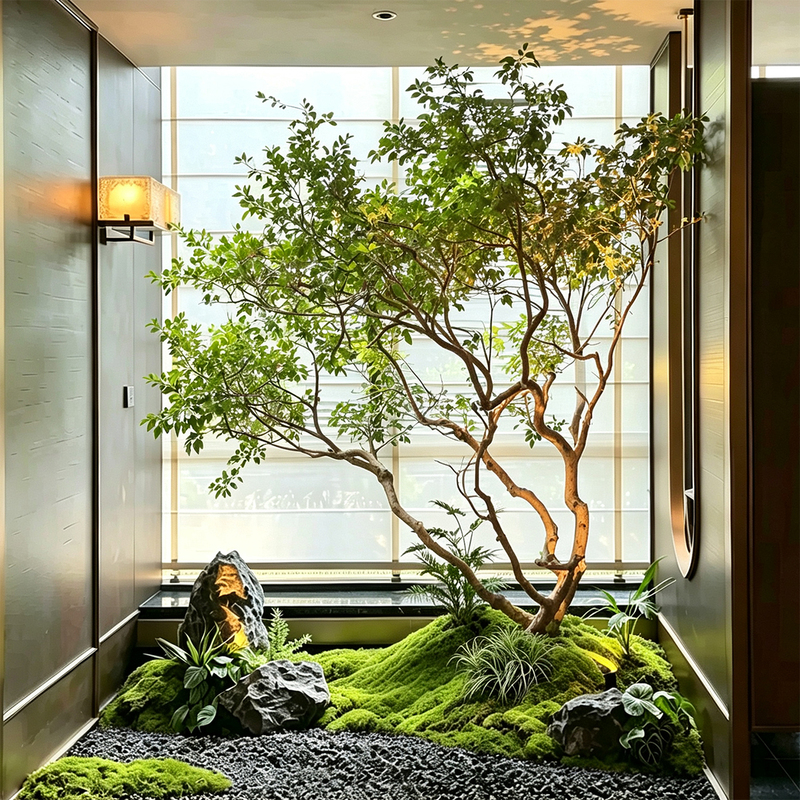 Artificial Horsewood Hotel Window Greenery Decoration Villa Office Company Artificial Tree Landscaping Courtyard Simple Landscape