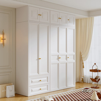 Qiao Xieque Formaldehyde-Free Steel Wardrobe for Home Use, French Modern Minimalist Style Dust-Proof Storage Cabinet, Bedroom Wardrobe