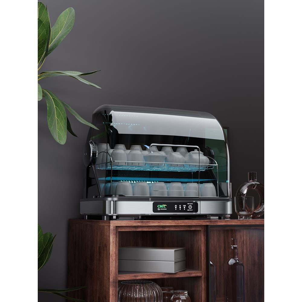 Tea set disinfection cabinet small disinfection cabinet tea cup special dryer all-in-one tea ceremony office desktop cup storage