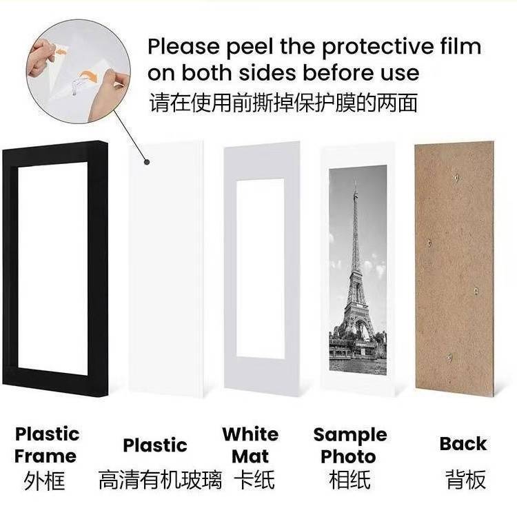 Photo Frame, Empty Picture Frame, Tabletop Photo Wall, 8inch 10inch A4 Amazon Handmade Wooden Photo Frame for Cross-Border Sales