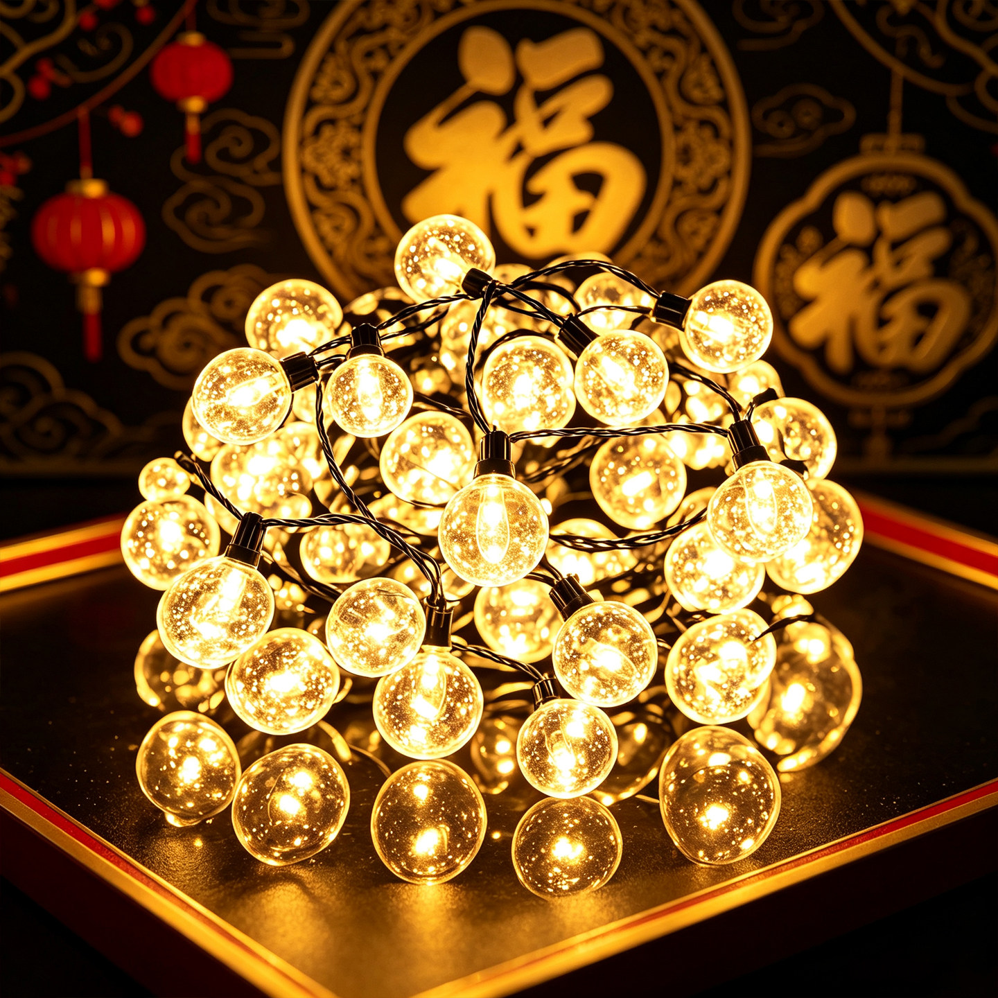 新款太阳能灯串防水户外led七彩变色院子装饰庭院氛围挂树彩灯