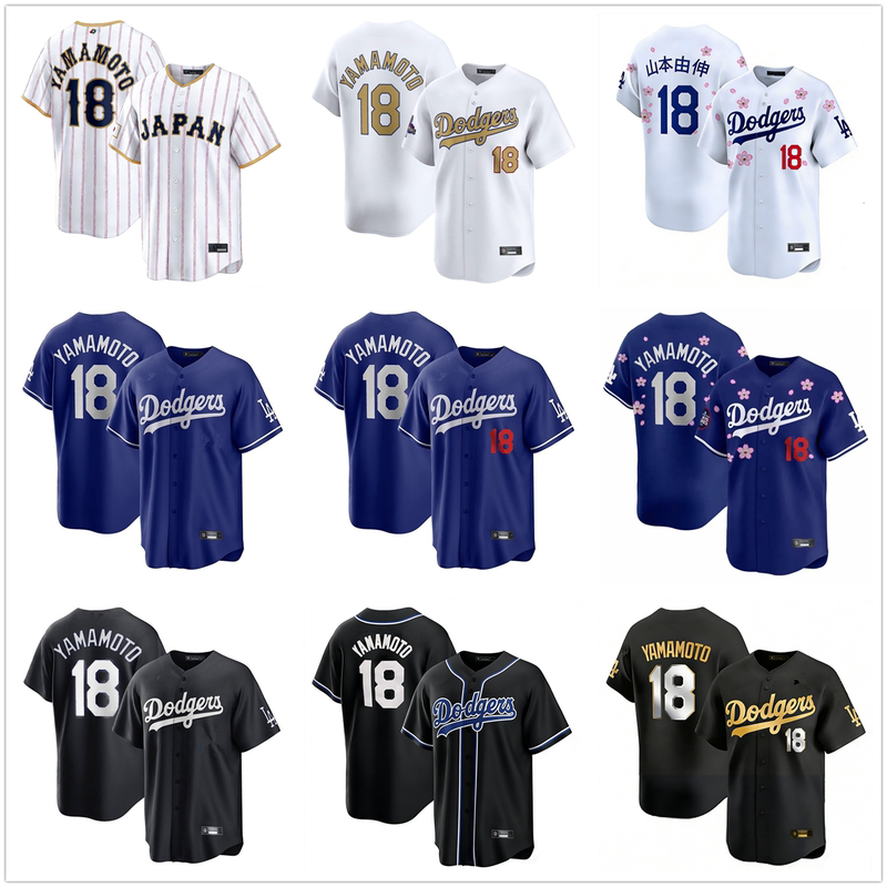 2026 New Embroidered Los Angeles Dodgers 18 # Yamamoto Men's and Women's Jersey Baseball Uniform 2026 New Embroidered Los Angeles Dodgers 18 # Yamamoto Men's and Women's Jersey Baseball Uniform