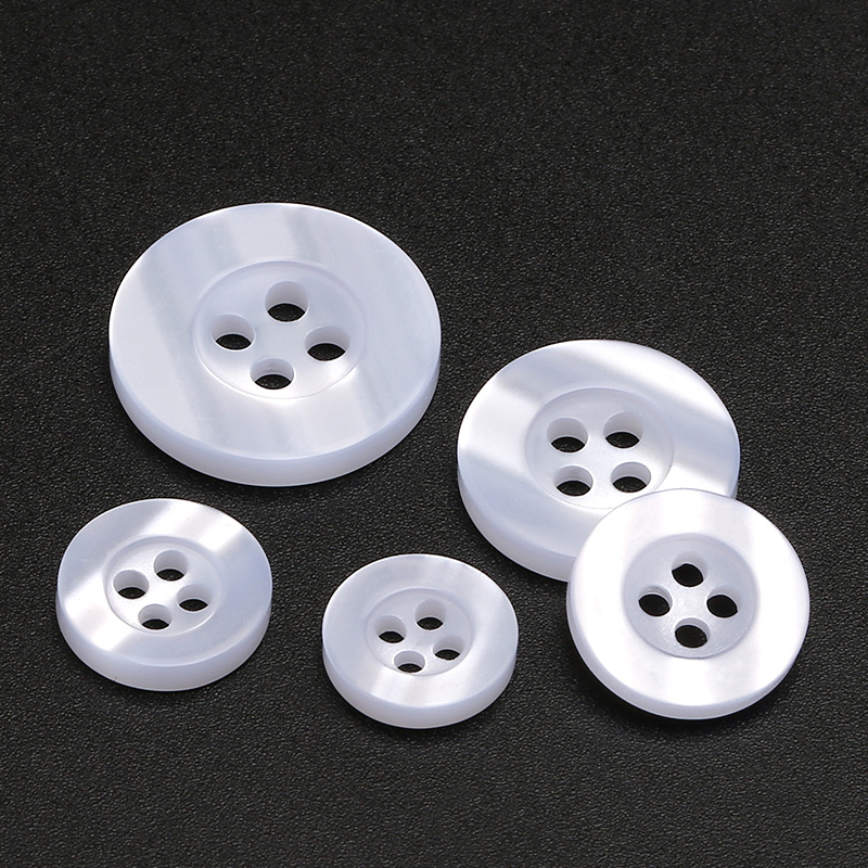 White Pearlescent Round Shirt Buttons for Men and Women, Versatile Tops, Shirts, Knitwears, Resin Buttons, Small Clothes Buttons White Pearlescent Round Shirt Buttons for Men and Women, Versatile Tops, Shirts, Knitwears, Resin Buttons, Small Clothes Buttons