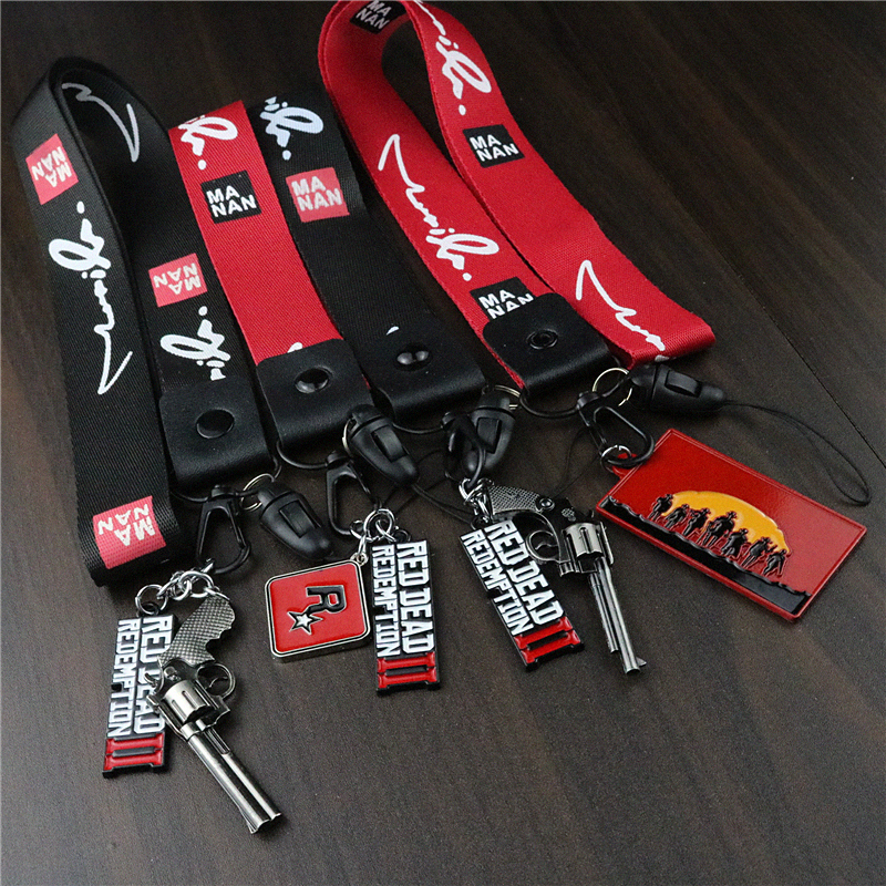 Red Dead Redemption 2 Cord Redemption Peripheral Alloy Keychain Logo Pendant Creative Personality Men's and Women's Accessories