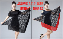Promotion Womens Latin Dance Performance Skirt Dress Lace Dress Lace Skirt Dress Lace Dress Latina Dress