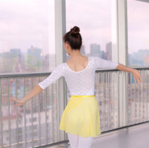 Female ballet practice dress chiffon dress apron one skirt hip scarf lace dress gymnastics practice dress