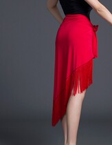 Latin dance skirt Bottoms Tassel skirt Lace-up skirt Triangle scarf Arm towel Apron Practice skirt Performance suit Skirt female
