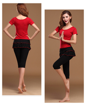 Womens Square Dance Top Yoga Top Fitness Top Latin Dance Practice Top Latin Performance T-shirt