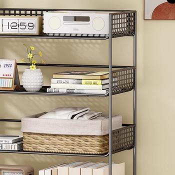 Long-support bookshelf desktop storage shelf household desk multi-layer storage bedroom shelf student simple small public books