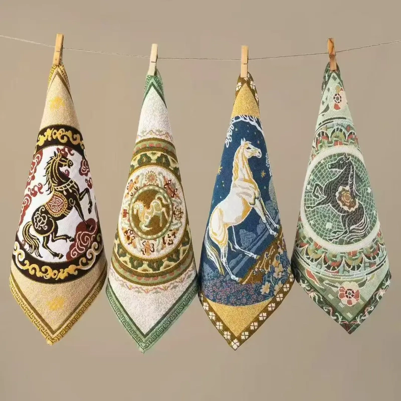 (Tangma Fenghua 4-Pack) Gauze Square Towels for Home Use, Soft, Absorbent, and Lint-Free