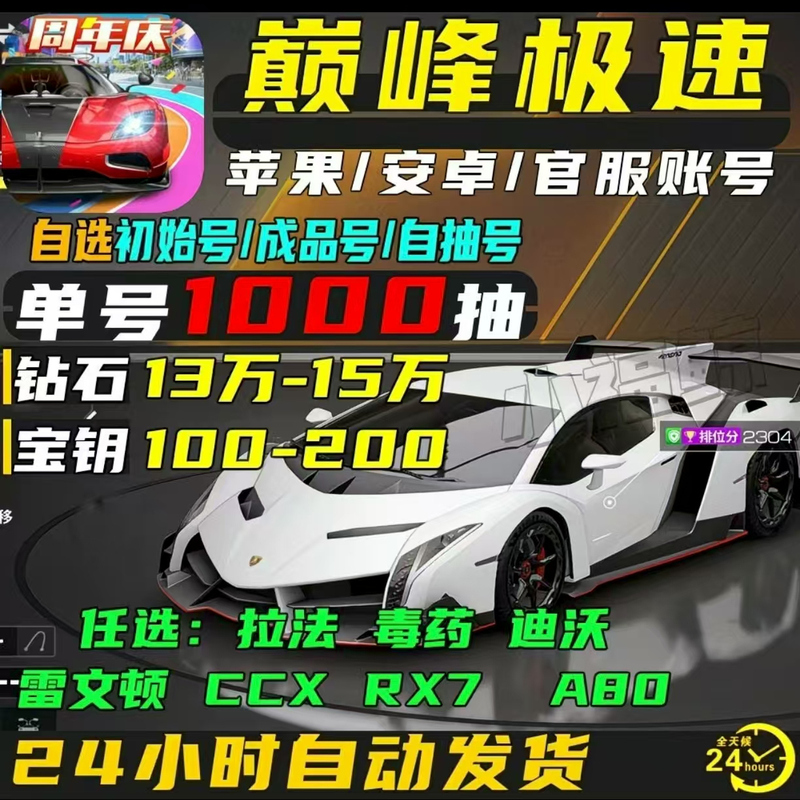 Peak Speed: Initial Self-Roll Combination Account - Big Start with Rafa, Bugatti, Koni, Martin on Ios Apple Android