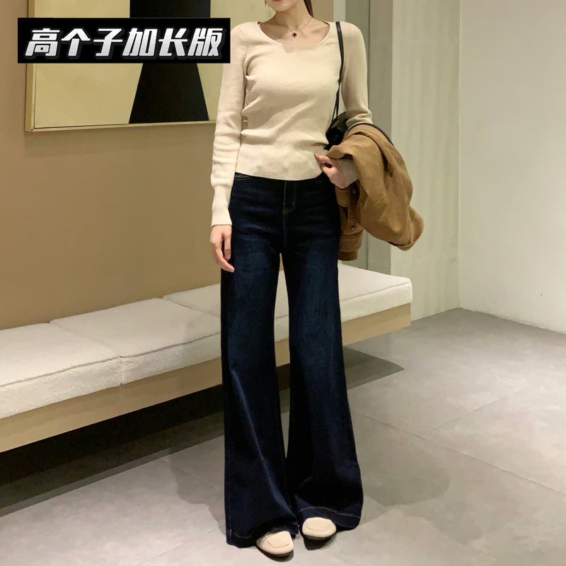 The King of Fit: Zhizhi Tall-Length Fall Vintage Washed Denim, Non-Tight-Fitting, Slightly Flared Jeans The King of Fit: Zhizhi Tall-Length Fall Vintage Washed Denim, Non-Tight-Fitting, Slightly Flared Jeans