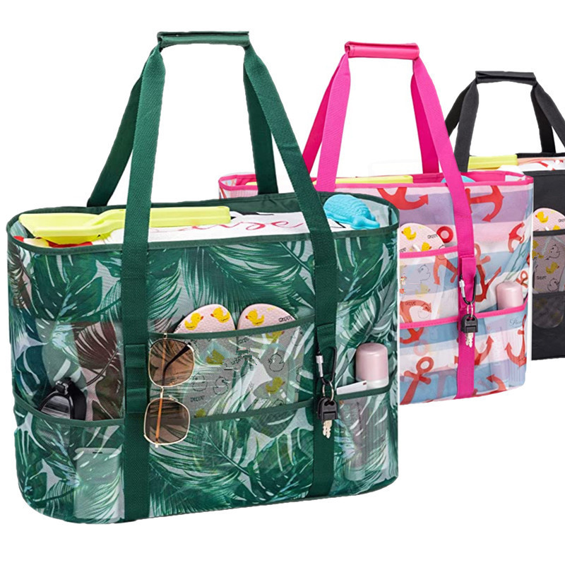Amazon's New Resort-Style Beach Bag, Large-Capacity Mesh Tote Bag, Multi-Pocket Foldable Seaside Storage Bag Amazon's New Resort-Style Beach Bag, Large-Capacity Mesh Tote Bag, Multi-Pocket Foldable Seaside Storage Bag
