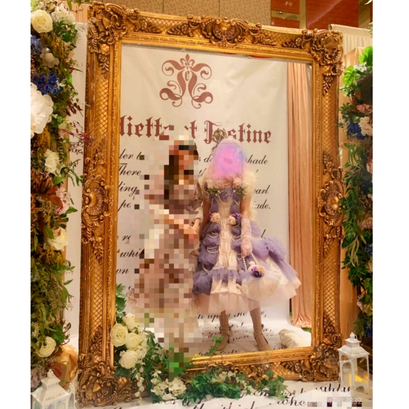 European-Style Vintage Oil Painting Frame, Photography Photo Frame, Gold Wall-Mounted Photo Studio Outdoor Decoration, Popular Social Media Photo Frame