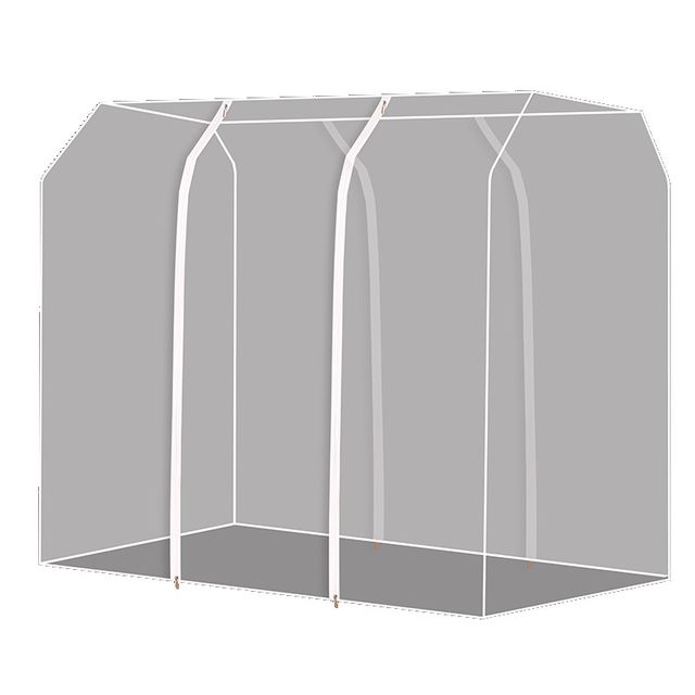 Clothes rack companion floor-standing X-shaped clothes drying rack dust cover plastic transparent clothes cover clothing storage and finishing bag