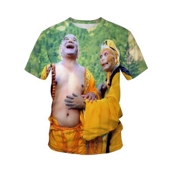 Summer New Style Journey to the West Series 3D Printed Personalized Fashion Popular Short-Sleeved T-Shirt for Teenagers, Unisex