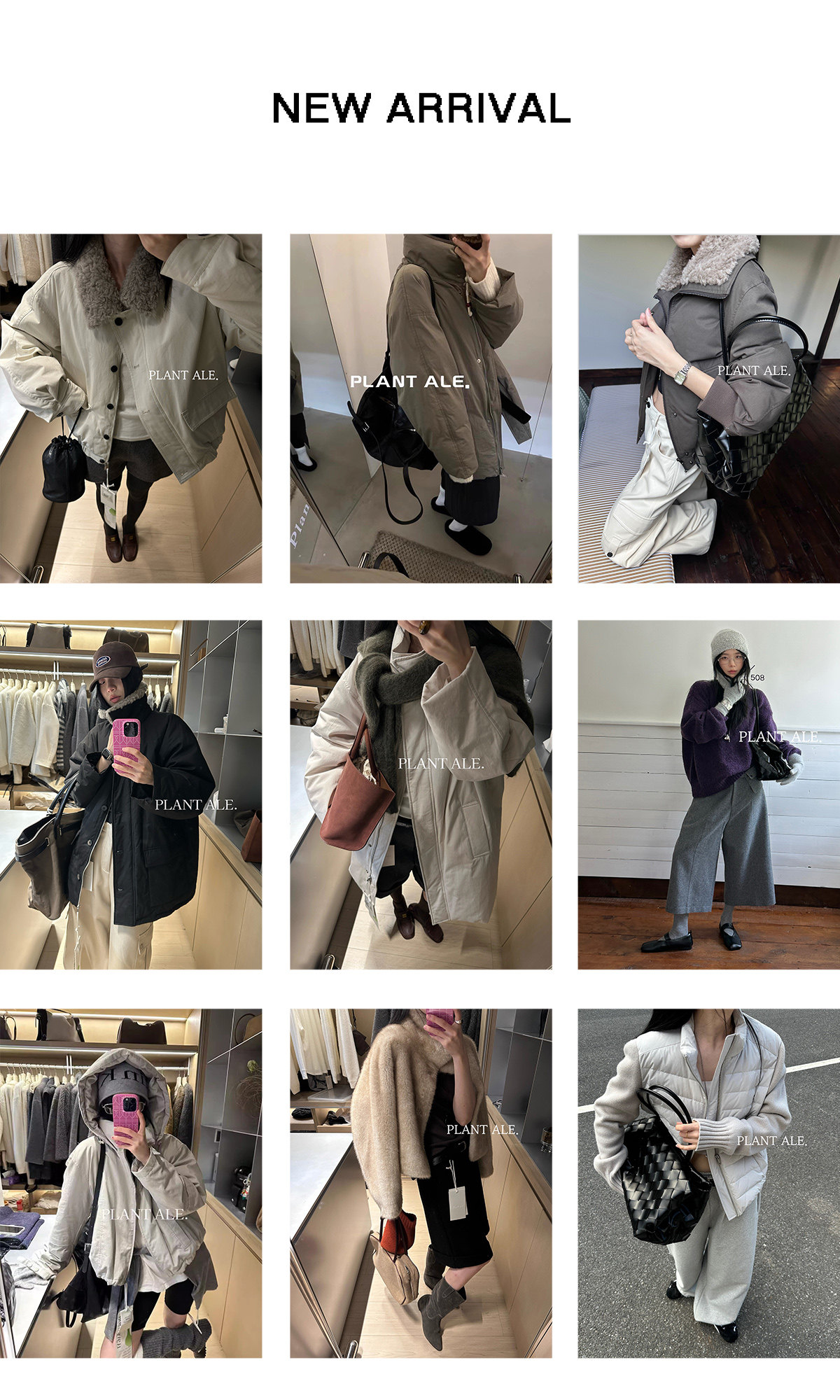 Women\'s White Goose Down Jacket with Lamb Wool Lapel - Taobao product photo 6
