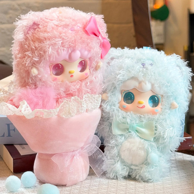 Yooki Oxygen First Anniversary Birthday Pendant Card 400% Series Plush Doll Valentine's Day Gift Baa Baa Sheep