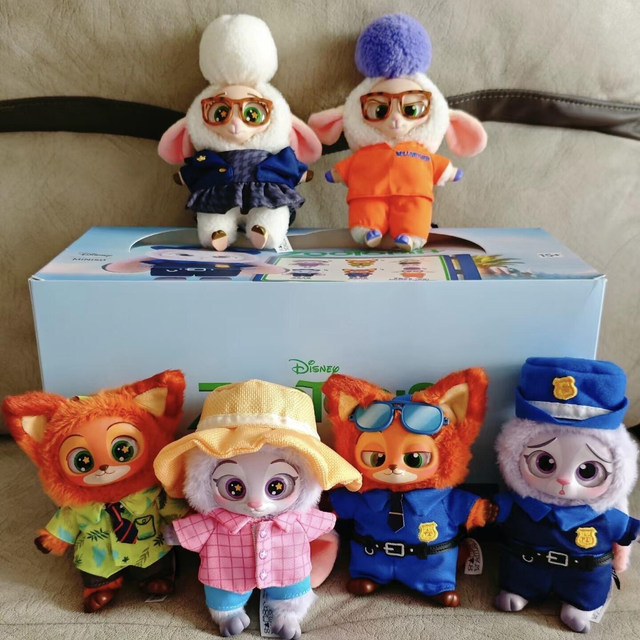 Genuine MINISO Zootopia Series Vinyl Plush Pendant Blind Box Judy Nick Doll Gift