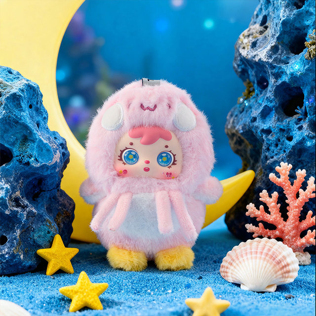 Samuel Three Little Animals Ocean Story Series Plush Pendant Blind Box Dolphin Doll Girl's Gift Keychain