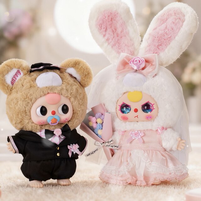 Baby Three 3-Year-Old Romantic Wedding 400% Series Plush Doll Blind Box Valentine's Day Gift Ornament