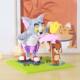 Tom and Jerry Building Blocks Children's Toys Trendy Tom Cat Figure Jerry Puzzle Birthday Gift Little Red Book Cartoon