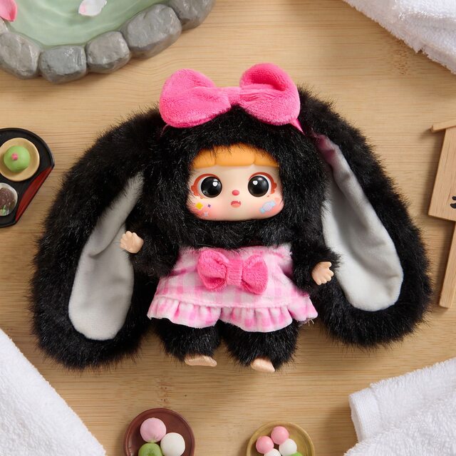 Kitten Holiday Hot Spring Plush Pendant Blind Box Cute Doll Keychain Gift for Girls