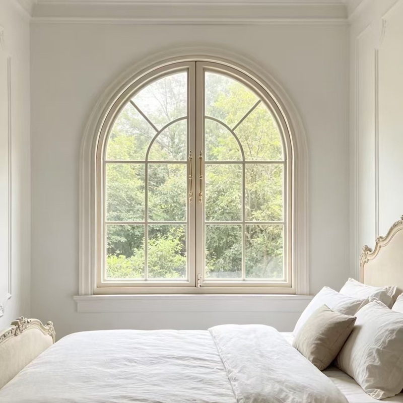 French-Style Vintage Window Loft Floor-To-Ceiling Window Glass Partition Semi-Circular Window Opening Window Decoration Metal Loft Arched Window