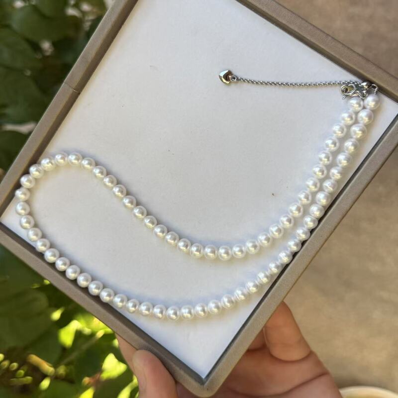 [Haide Pearl] Aurora Colorful 5-6mm Freshwater Pearl Necklace