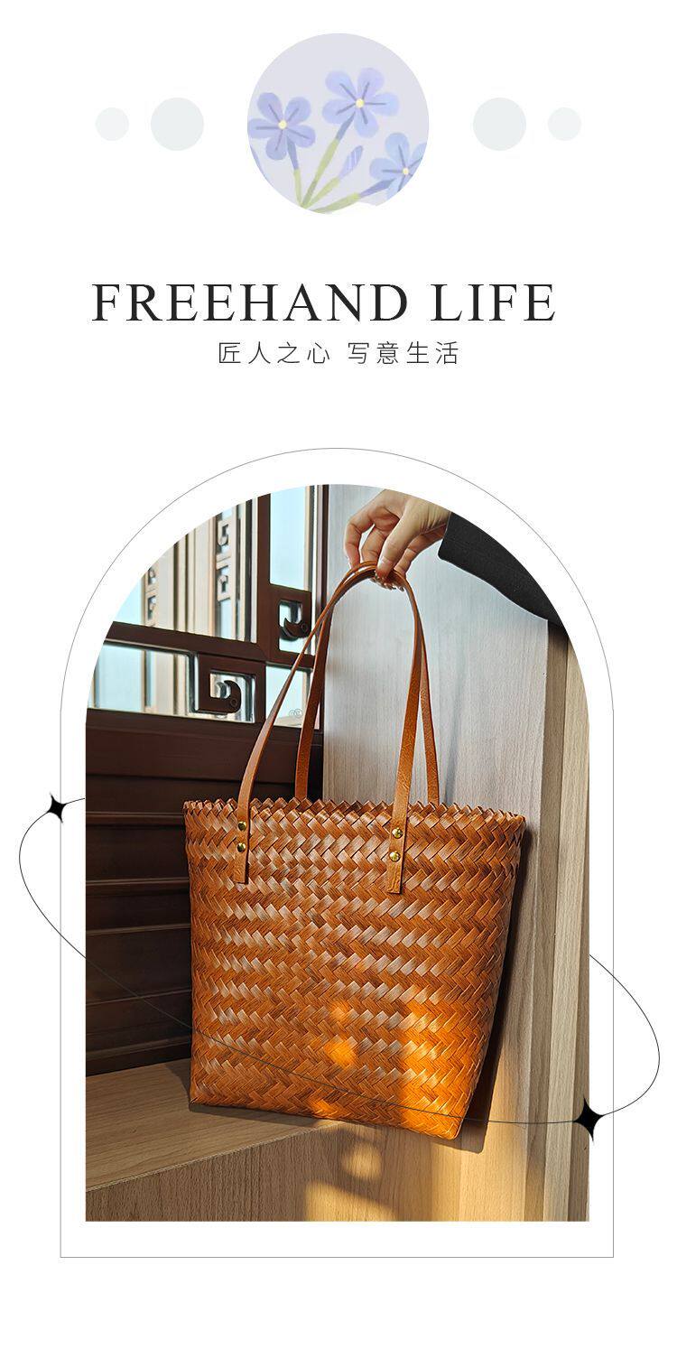чемодан 手工卡通编织菜篮子可爱刺绣腊肠小狗编织百搭手提包化妆品收纳包