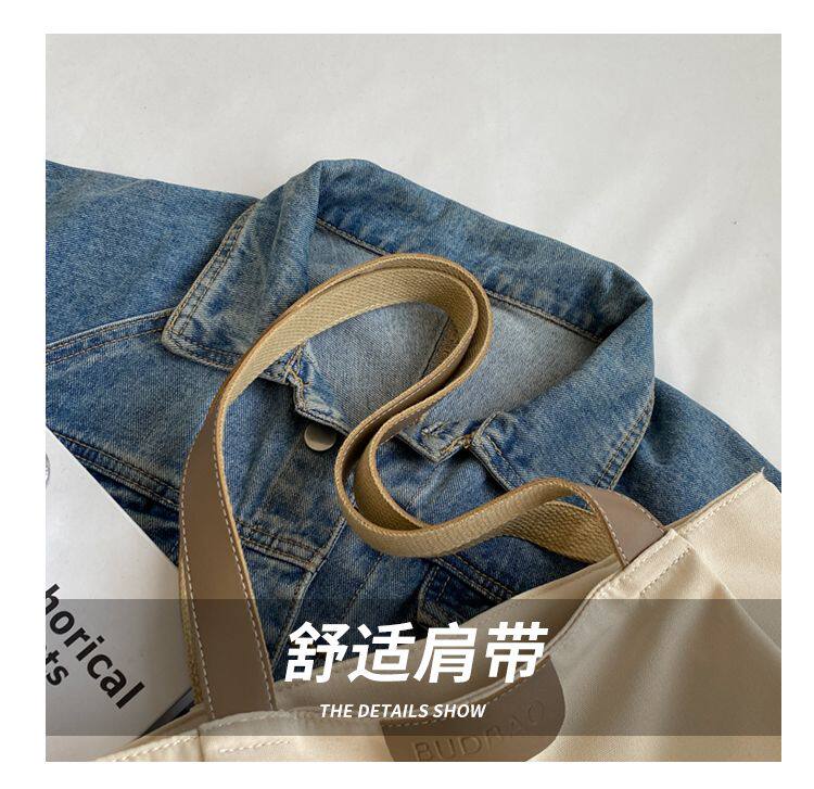 чемодан 新款包大学生帆布简约包上课时尚百搭休闲包包大容量单肩包托特女