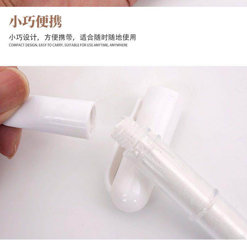 Мел 缝纫拼布划粉器可携式笔状钢笔造型可替换粉芯袋盖保护服装工具