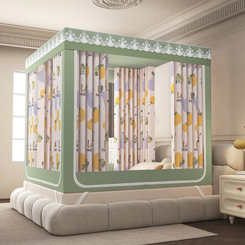 2025 New Model Blackout Curtain, Dustproof and Drop-Proof, Three-Door Bed-Type Mosquito Net for Home Use, 1.5m/ 1.8m Bed Canopy Gauze Net