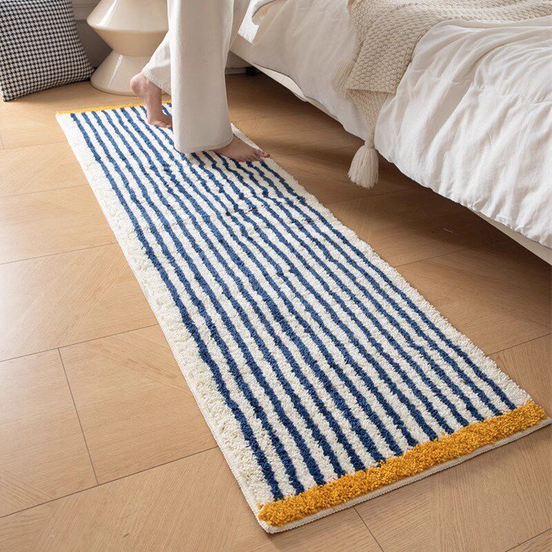 Bedside blanket bedroom carpet grade color bedroom new children's room stain-resistant strip grade bathroom non-slip blanket
