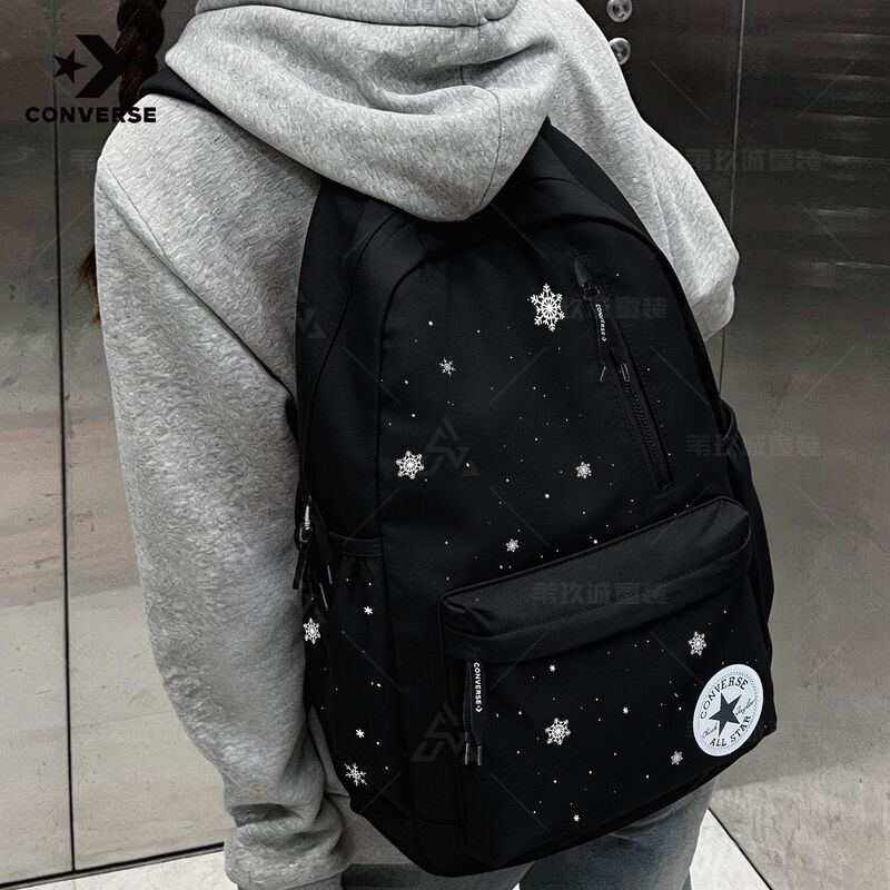 Converse Backpack, Large Capacity, Unisex, Versatile for Commuting, Suitable for Junior High School Students, Work, and Travel
