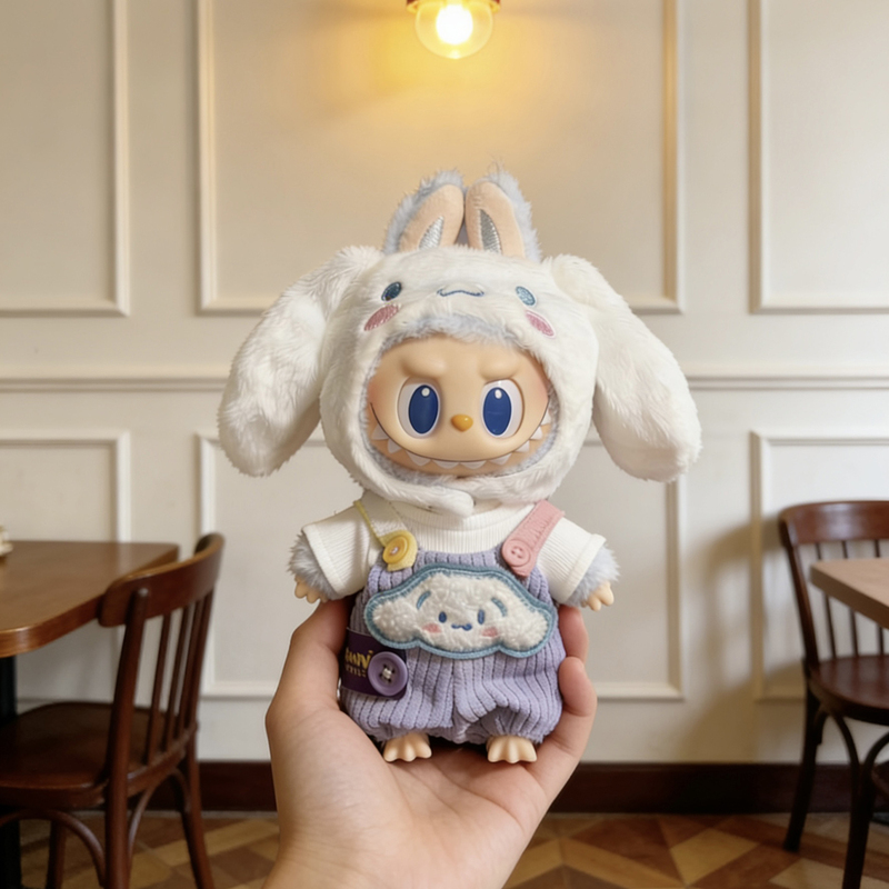 Labubu Doll Clothes, High-Energy Macaron Style, 17cm, Compatible with All Generations, Interchangeable Outfits