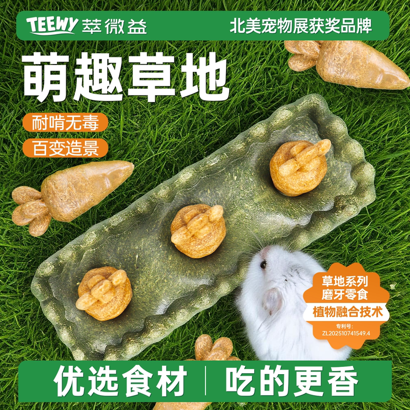 Teewy Nutritional Snacks for Hamsters, Edible Chew Sticks for Golden Hamsters, Rabbits, and Chinchillas