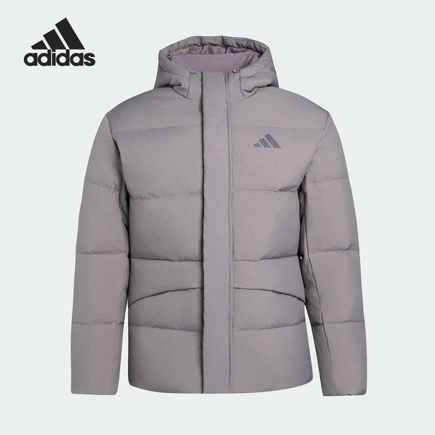 Adidas/мужской спортивный пуховик Adidas genuine LINEAR с капюшоном из натуральной кожи, теплый повседневный пуховик KR0936