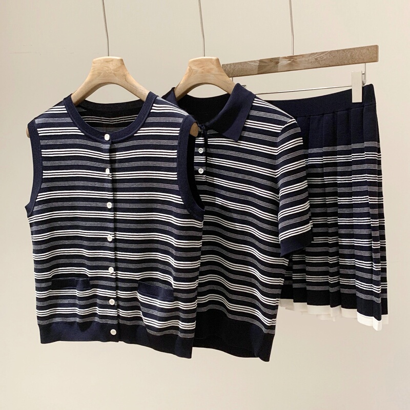 Xiaohe Original~ Genuine Original Yarn! Quality-Assured 59% Mulberry Silk, 41% Cotton Sailor Shirt Classic Striped College Style Suit Xiaohe Original~ Genuine Original Yarn! Quality-Assured 59% Mulberry Silk, 41% Cotton Sailor Shirt Classic Striped College Style Suit