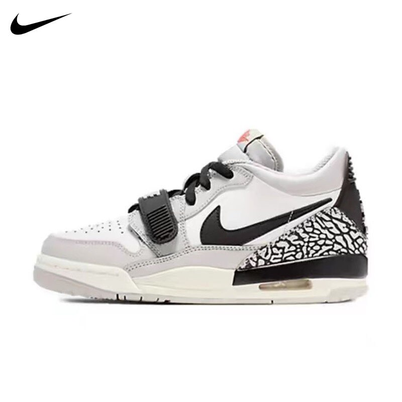 Nike Men's Shoes Nike Air Jordan 312 White and Gray Women's Shoes Aj312 Low-Top Sports Retro Casual Sneakers