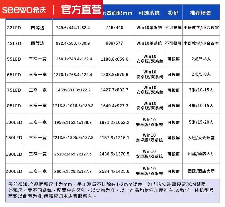 seewo希沃教学一体机会议平板大屏幕幼儿园教室用4K高清显示器智