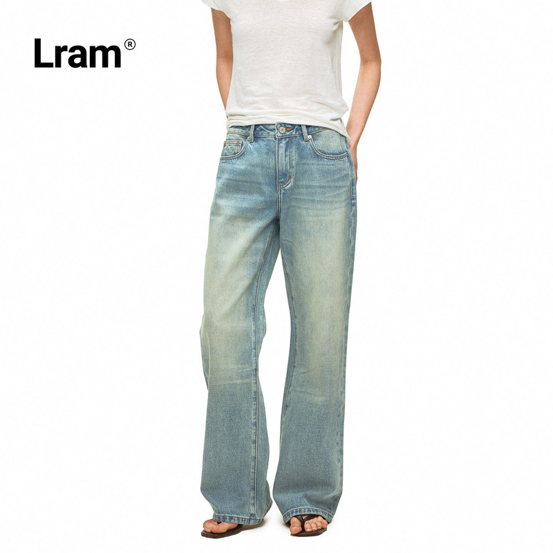 Lram "Los Angeles Cowboy" Vintage Whiskered Washed Mid-Low Waist Straight-Leg Bootcut Jeans Lm2630261 Lram "Los Angeles Cowboy" Vintage Whiskered Washed Mid-Low Waist Straight-Leg Bootcut Jeans Lm2630261