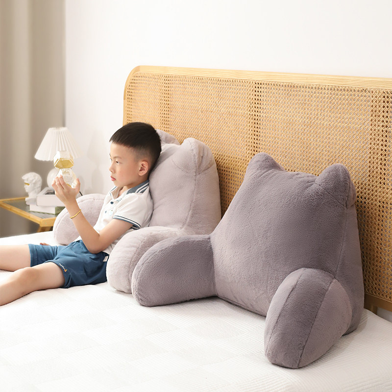 Bedside pillow children's bed reading n book back cushion artifact boy and girl bay window reading backrest waist protector soft neck protector