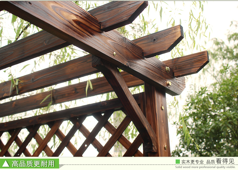 Yisenyuan nho giá chống ăn mòn nhà gỗ gazebo gỗ rắn hoa đứng đồ gỗ ngoài trời vườn bảng và ghế vườn leo nho