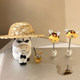 Emo grievance grass cow figure ugly cute healed calf doll car center console ornament desktop decompression decoration