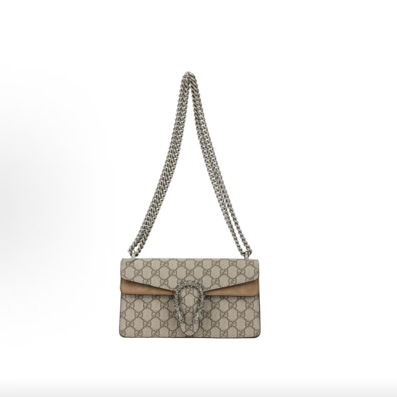 Gucci Luxury Brand, 99% New, Diamond-Studded Dionysus Medium-Sized Shoulder Crossbody Women's Bag, Classic Model Wz