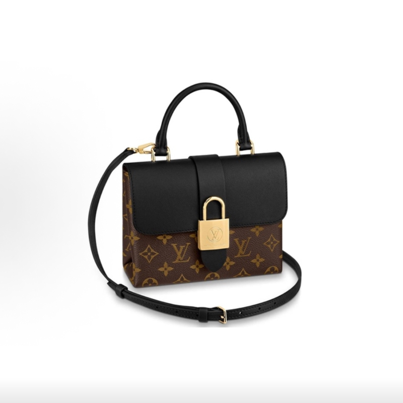 Lv Louis Vuitton High-End Luxury 99% New Lockybb Coated Canvas Leather Black Small Lock Bag for Women Wz Lv Louis Vuitton High-End Luxury 99% New Lockybb Coated Canvas Leather Black Small Lock Bag for Women Wz