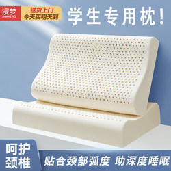 Thai Latex Pillow for Cervical Spondylosis, Aids Sleep, Single Pillow Core for Men and Women, Student Dormitory Small Pillow, Adult Pillow Core
