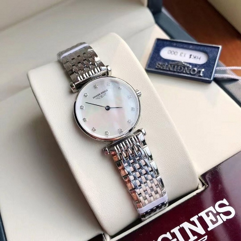 New Official Swiss Genuine Mother-Of-Pearl Diamond-Encrusted Jialan Small Dial Watch for Women, Waterproof, Fashionable, Simple and Elegant Watch